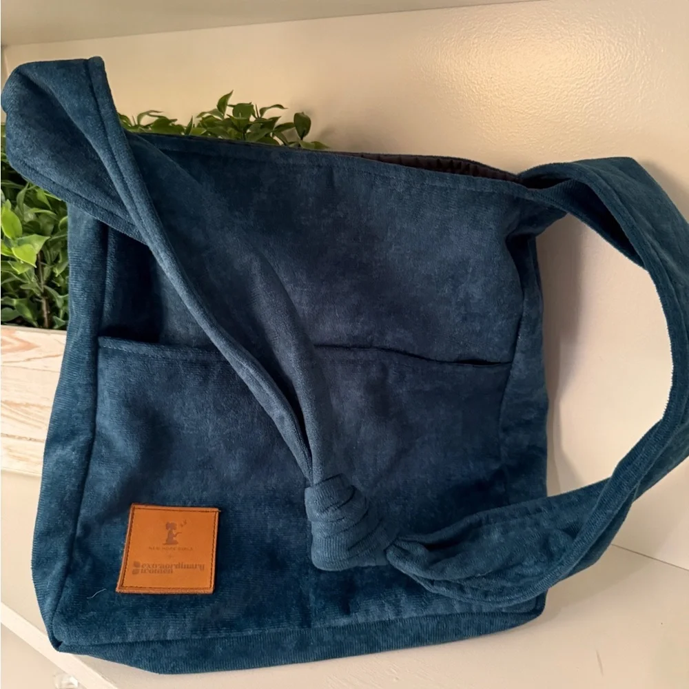 New Hope Girls Hobo Hippie Bag Teal Green Blush Carry Satchel Purse Bag